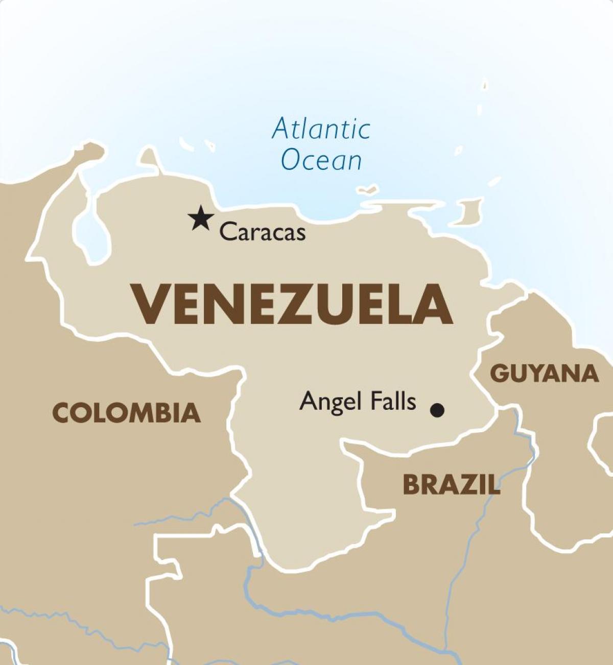 venesuela kapitalo žemėlapyje