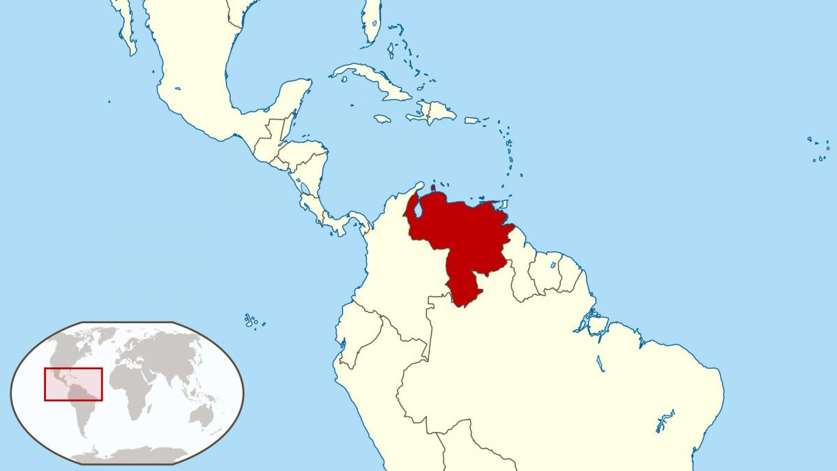 venesuela žemėlapyje pietų amerikoje
