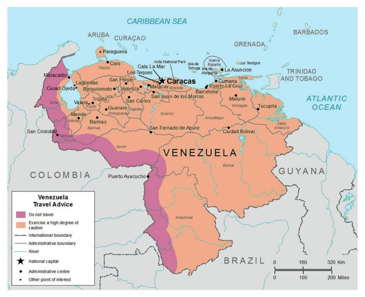 venesuela žemėlapyje