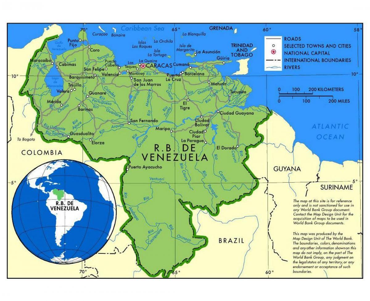 žemėlapis žemėlapis de venesuela