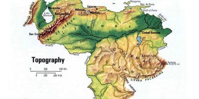Žemėlapis venesuela topografinis