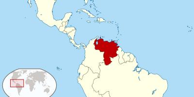 Venesuela žemėlapyje pietų amerikoje
